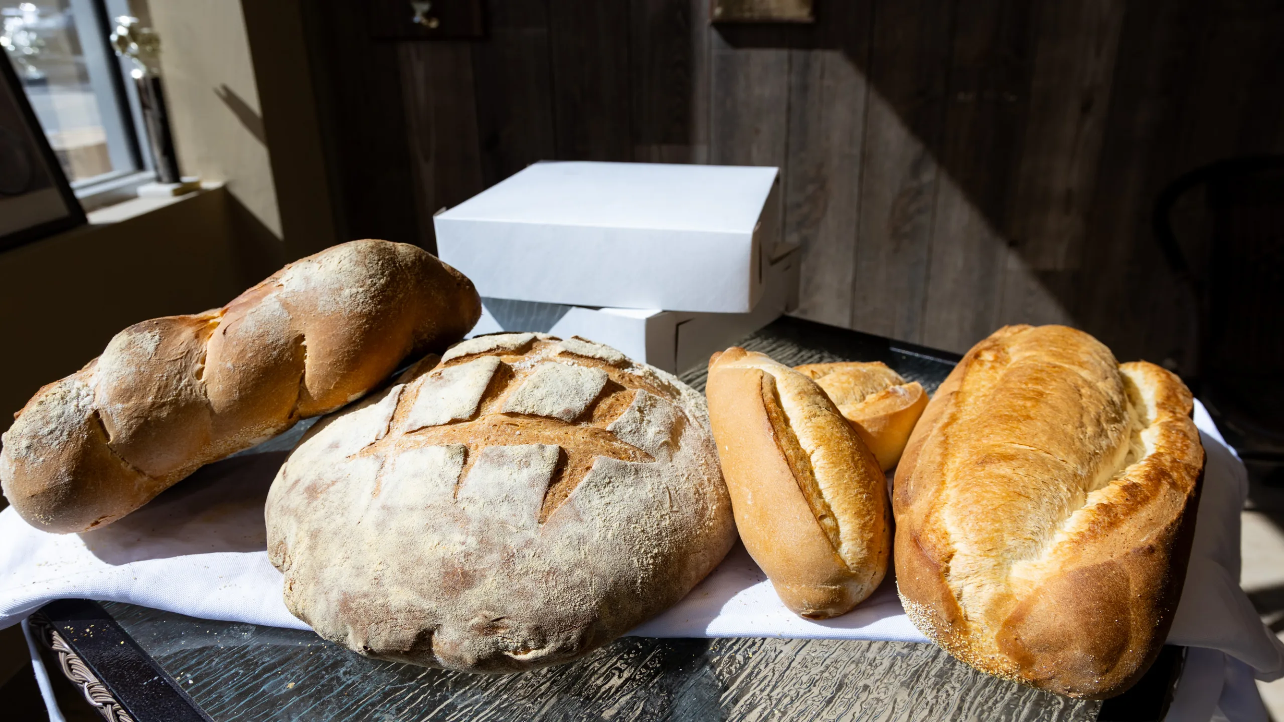 Fresh breads and rolls from Borrelli's Bakery